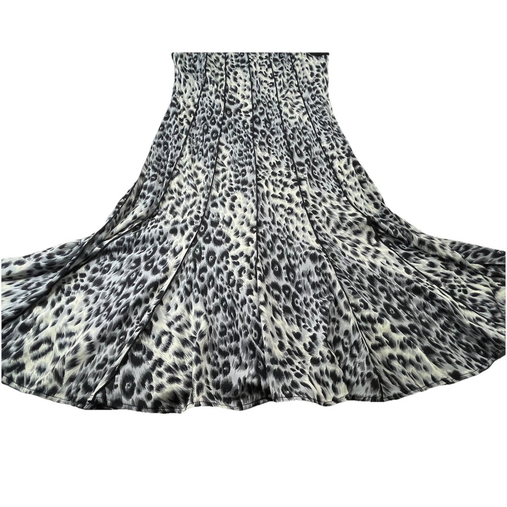 Sandra Darren Leopard Print Maxi Dress Women's Size 6 Sleeveless Flowy - Picture 7 of 16